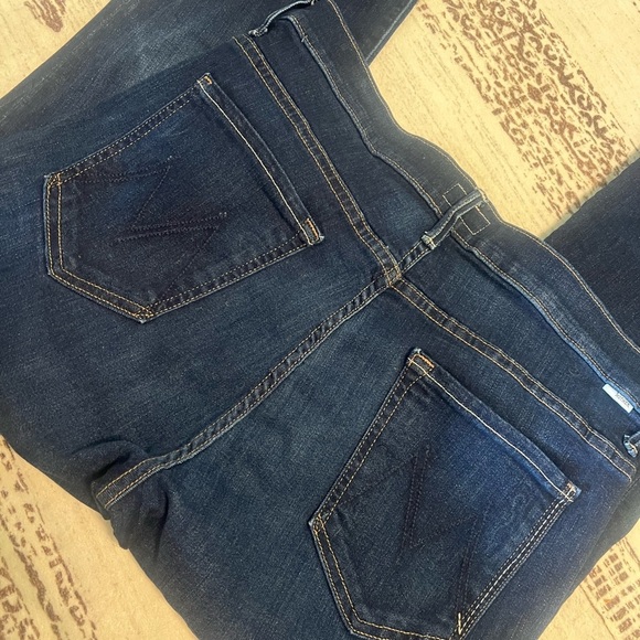 MOTHER "The Insider Crop Step Fray" dark wash women's ankle length jeans size 32 - Picture 7 of 9